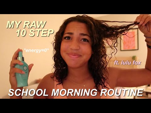 MY RAW 10 STEP SCHOOL MORNING ROUTINE ft. lulu fox