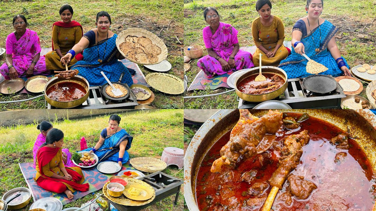 ALOO PARATHA & MUTTON CURRY | Cherry Sathakshi