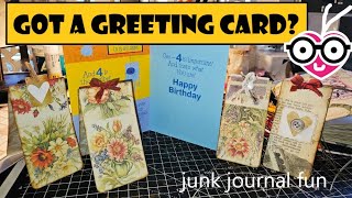 GOT A GREETING CARD?!  Easy fun Ideas to Mass Make for Junk Journals!! The Paper Outpost!