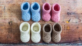 FAST Crochet Baby Booties (BEGINNER Friendly, EASY Tutorial) screenshot 4