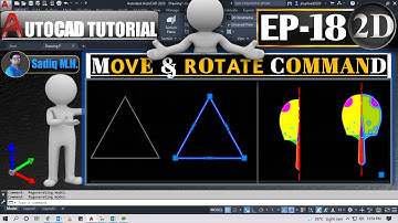 #18-AutoCad Tutorial l Move Command ll Rotate Command In Hindi