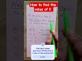 🤩#mathstricks🤩 how to find the k value ,when k is a zero of a polynomial.Xth, TET,DSc& compitatives