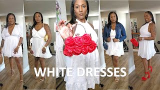 WHITE DRESSES!!  Shein Try On Haul | Spring &amp; Summer Dresses | KOLORFUL KALMELE