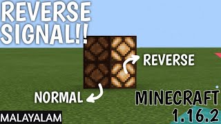 How To Reverse Redstone Signal In Minecraft (Malayalam) Java or Bedrock