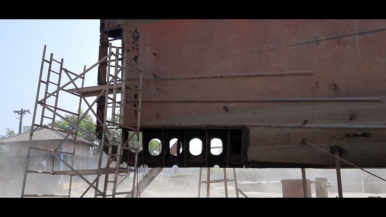 Vessel repair on slipway