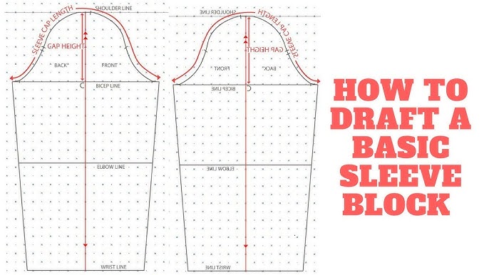 DETAILED) HOW TO DRAFT A BASIC SLEEVE BLOCK - YouTube detailed-how-to-draft-a-basic-sleeve-block-youtube