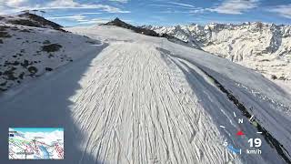 Zermatt to Italy 4K POV ski run 13km (Matterhorn Glacier Paradise 3883m - Valtournenche)