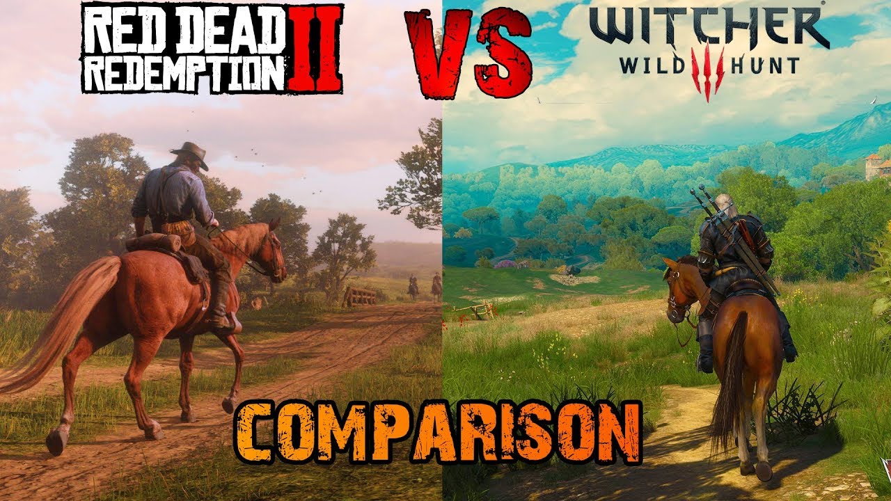 Red Dead Redemption 2 vs Witcher 3 Wild Hunt | Direct Comparison