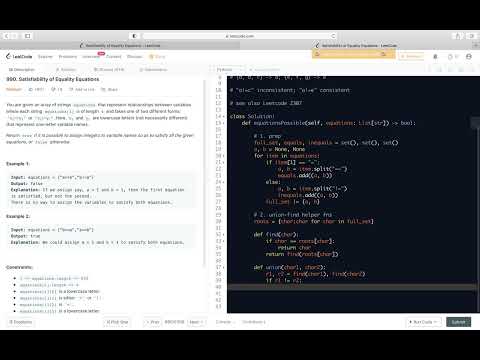Leetcode 990. Satisfiability