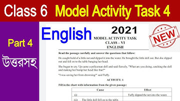 Model Activity Task Class 6 English part 4//Class 6 Model Activity Task English Part 4 2021