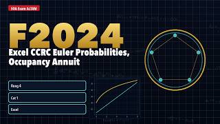 SOA Exam ALTAM Fall 2024 Q1: Excel CCRC Euler Probabilities, Occupancy Annuities and Fee EPVs