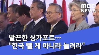 발끈한 싱가포르…"한국 뺄 게 아니라 늘려라" (2019.08.02/뉴스데스크/MBC)