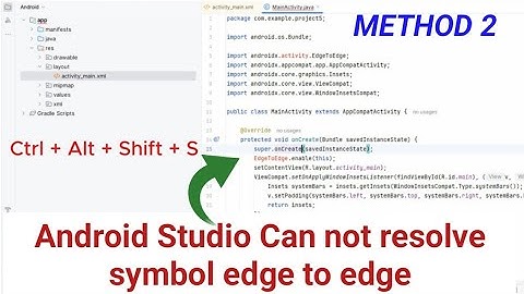 Android Studio Can not resolve symbol edge to edge