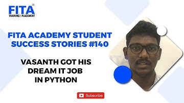 Python Training in Chennai Student Vasanth Got his Dream IT Job in Python | Tamil