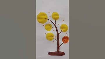 Cute Drawing Art A tree 🌴||Simple Drawing Tree #art #drawing #painting