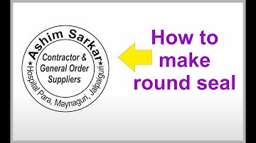 How To Design DTP polymer Round Circular Seal | Rubber Stamp | Corel Draw | Maynaguri | West Bengal
