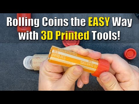 Wrapping Coins Made EASY Using 3D Printed Tools!