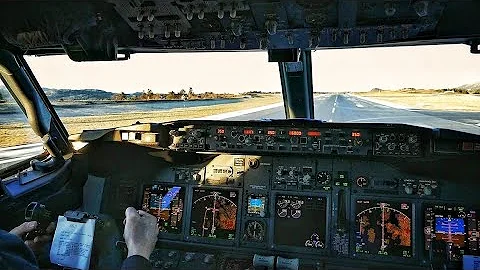 Boeing 737-600 COCKPIT! Baby Boeing Take Off from ...