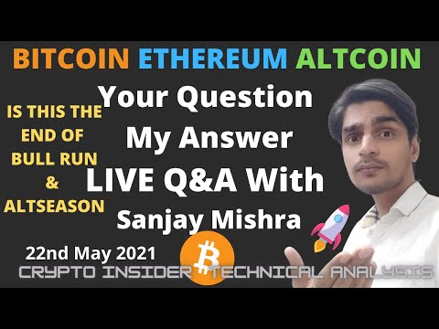 Is This The Top Or Bottom Of Bull Run + Live Qu0026A With Sanjay Mishra- CryptoInsiderTA Hindi