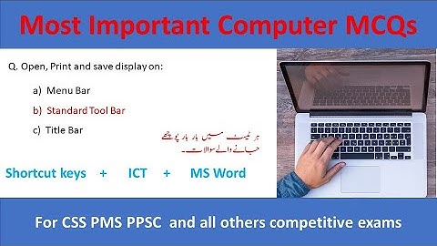 Top 30 Computer MCQs with answers// Computer shortcut keys/  ICT MCQs// Computer operator test mcqs