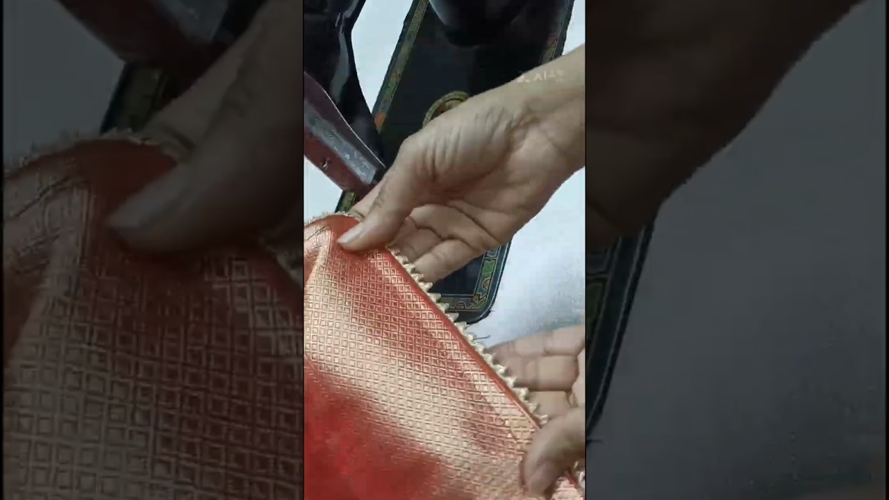 Saree Border Design | How to Attach Gotapatti  lace 