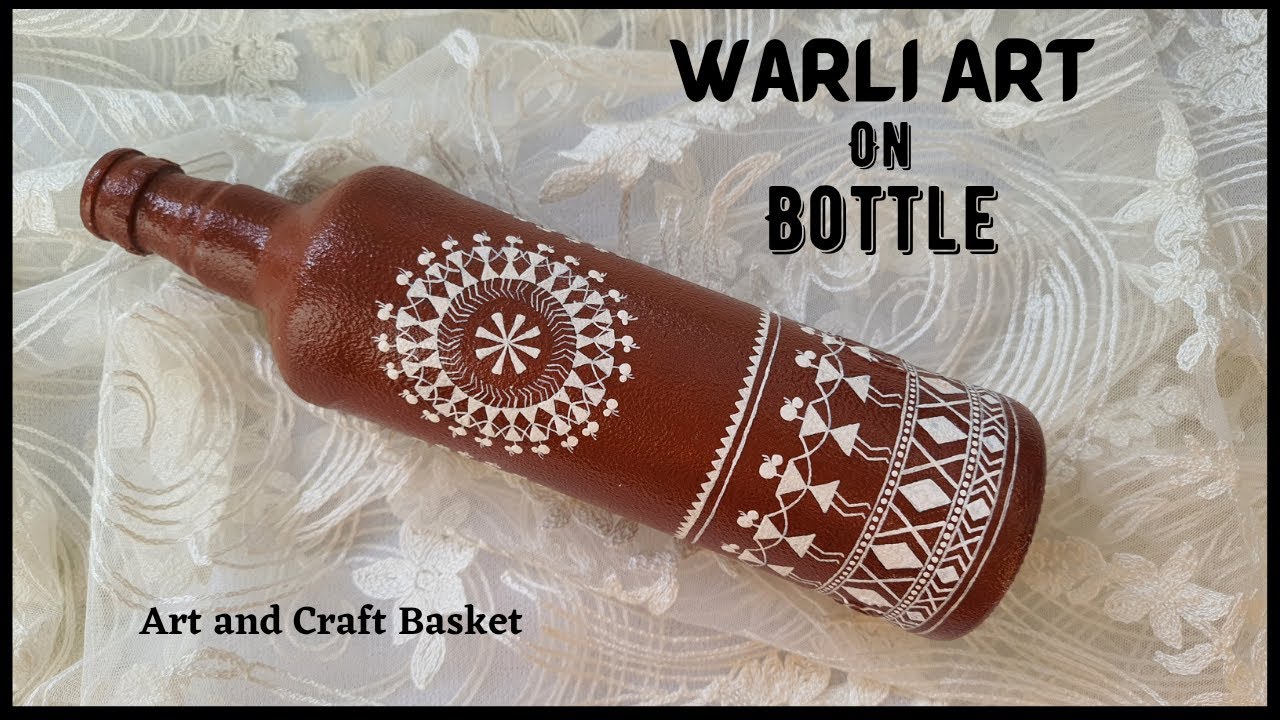 Warli Art On Glass Bottle | Bottle Painting | Warli Painting | DIY Bottle Decoration
