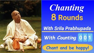 Srila Prabhupada Chanting Japa 8 rounds | Prabhupada Japa video with counting