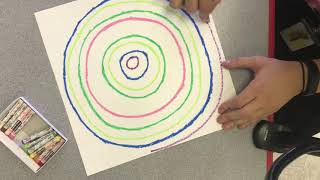 Concentric Circles Inspired by Kandinsky: Part 1 - Oil Pastel