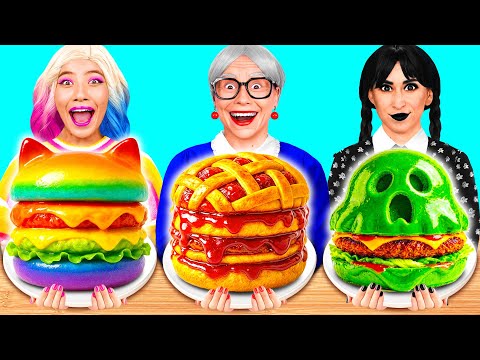 McDonald's Wednesday vs Grandma Cooking Challenge | Funny Kitchen Hacks