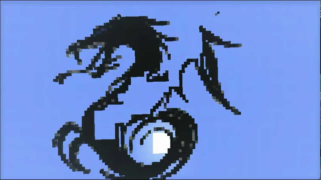 Minecraft TimeLapse Tribal Dragon (PixelArt) YouTube