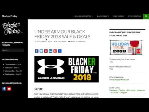 Under Armour Black Friday 2018 Sale 