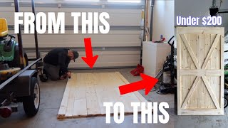 How To Build A HUGE Barn Door For $200