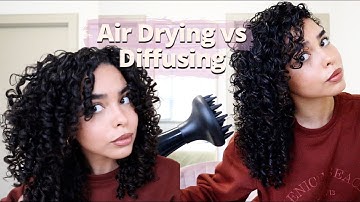 AIR DRYING vs DIFFUSING CURLY HAIR | Pros & Cons + Helpful Tips!
