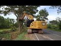 CAT320GCแรงจัดเดินดันต้นไม้แบบชิวๆงานขยายสี่เลน