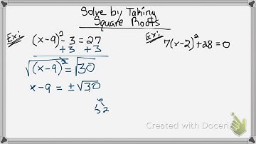 solve by taking the square root 1