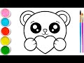 Bolalar uchun oson rasm chizish | Draw a teddy-bear for kids | Рисование медвежонок для детей