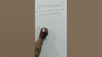 sum of odd number || विषम संख्याओं का योग ||solve few seconds #short #shortsfeed #math