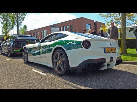 Arab Police Ferrari F12 Berlinetta Making NOISE! Loud Revs & More SOUNDS!