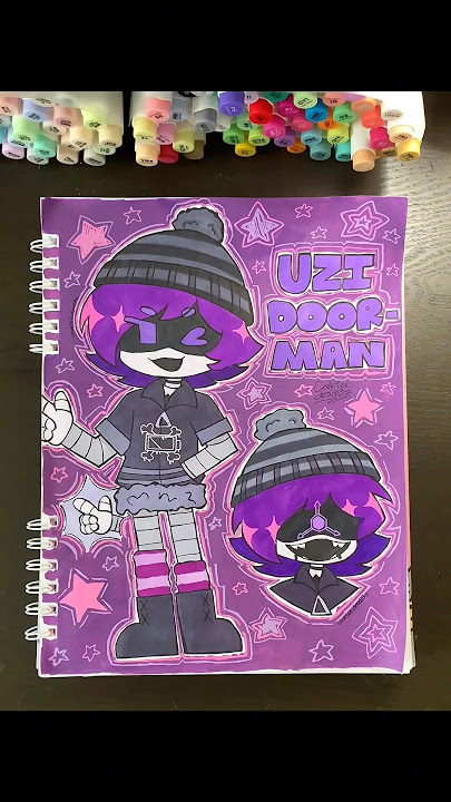 ALMOST DONE WITH MY SKETCHBOOK RAHHHH🔥🔥🔥 #uzidoorman #murderdrones #fanart