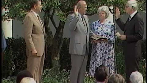 President Reagan's Remarks at Swearing in for Geor...