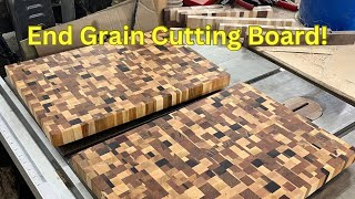 End Grain Cutting Board Made From Scrap Wood!