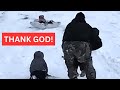 Father Does an Unthinkable To Save His 3 Children From a Snow Slide Injury