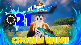 21 Elimination Solo Crown Win in Fortnite Season 2! (Chapter 5)