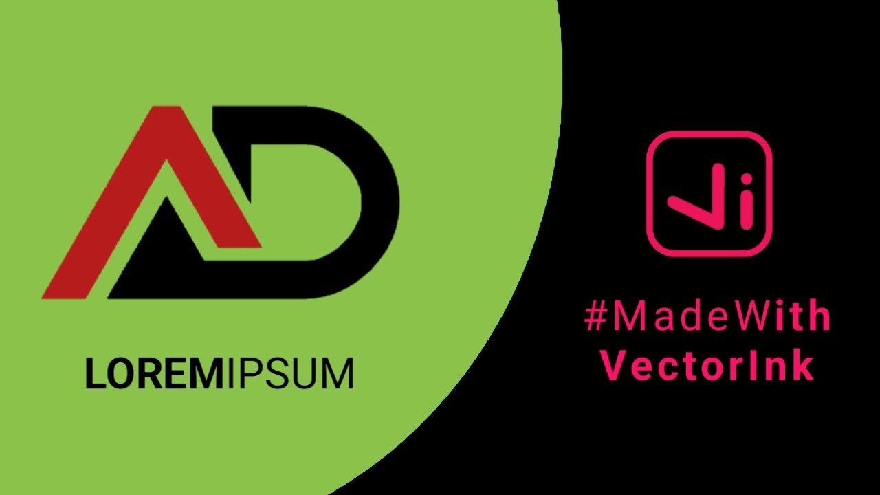 Modern Red & Black Tech-Inspired Design | A D Vector Ink App