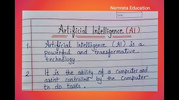 10 lines on Artificial Intelligence in English / Essay writing on AI / Artificial Intelligence essay