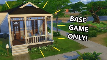 BASE GAME ONLY Starter Home Renovation | Sims 4 Speed Build
