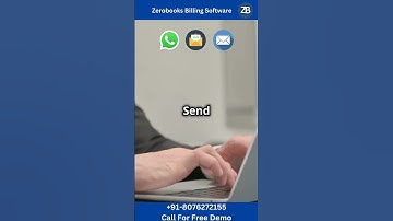 Zerobooks billing soft send bill via whatsapp sms email go papperless #Zerobooks #billingsoftware
