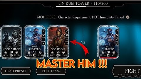 Mk Mobile Lin Kuei Tower 110 Boss Fight