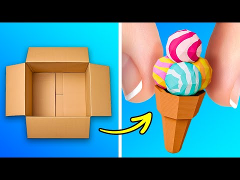 Cute And Cheap Cardboard Crafts For The Whole Family || DIY Playhouse Ideas And Home Decor
