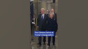 The Clintons arrive at Trump inauguration